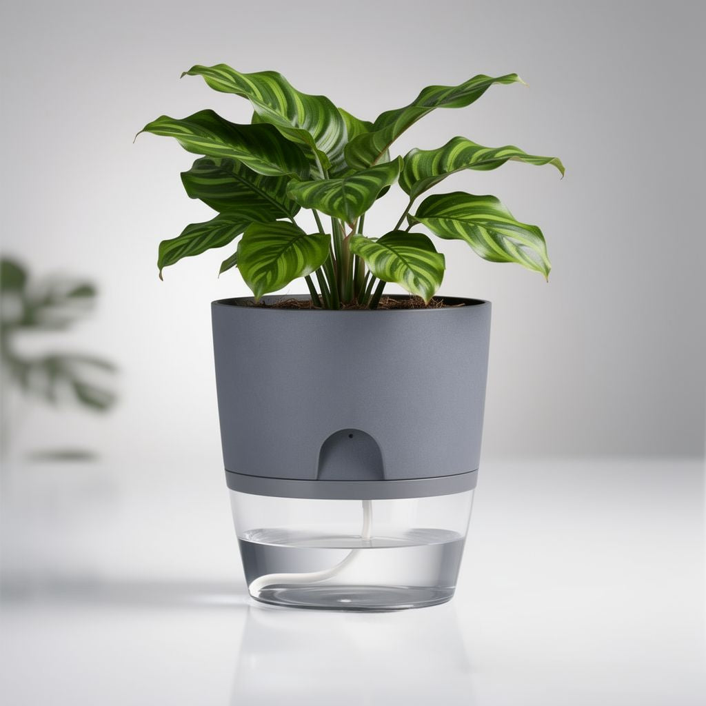 Self-Watering Plant Pot with Reservoir for Indoor & Outdoor Use