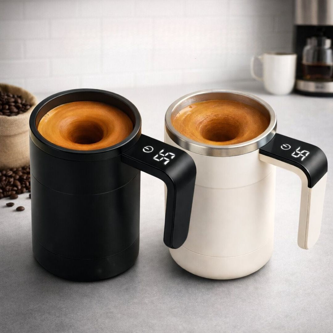 Smart Mixing Mug with LCD Display & USB Rechargeable Technology