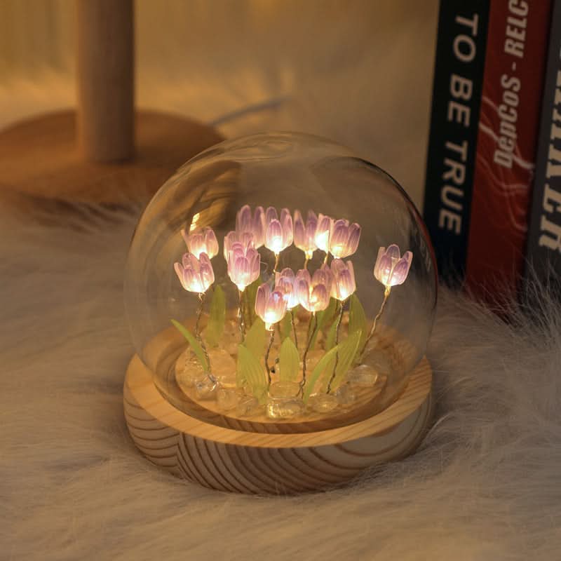 Gentle Glow Tulip Lamp for Peaceful Sleep Spaces