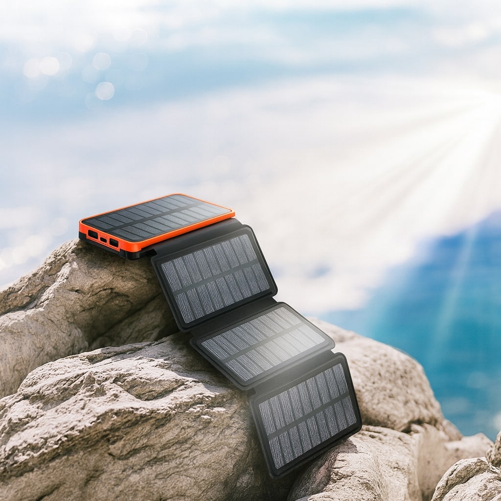 EcoCharge Portable Solar Power Bank | 20000mAh Capacity