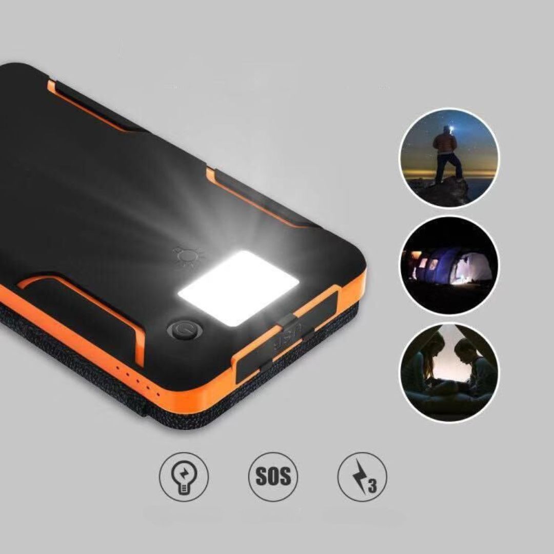 EcoCharge Portable Solar Power Bank | 20000mAh Capacity