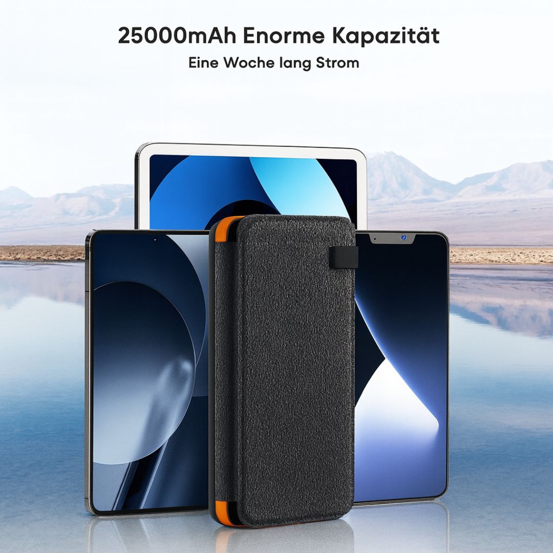 EcoCharge Portable Solar Power Bank | 20000mAh Capacity