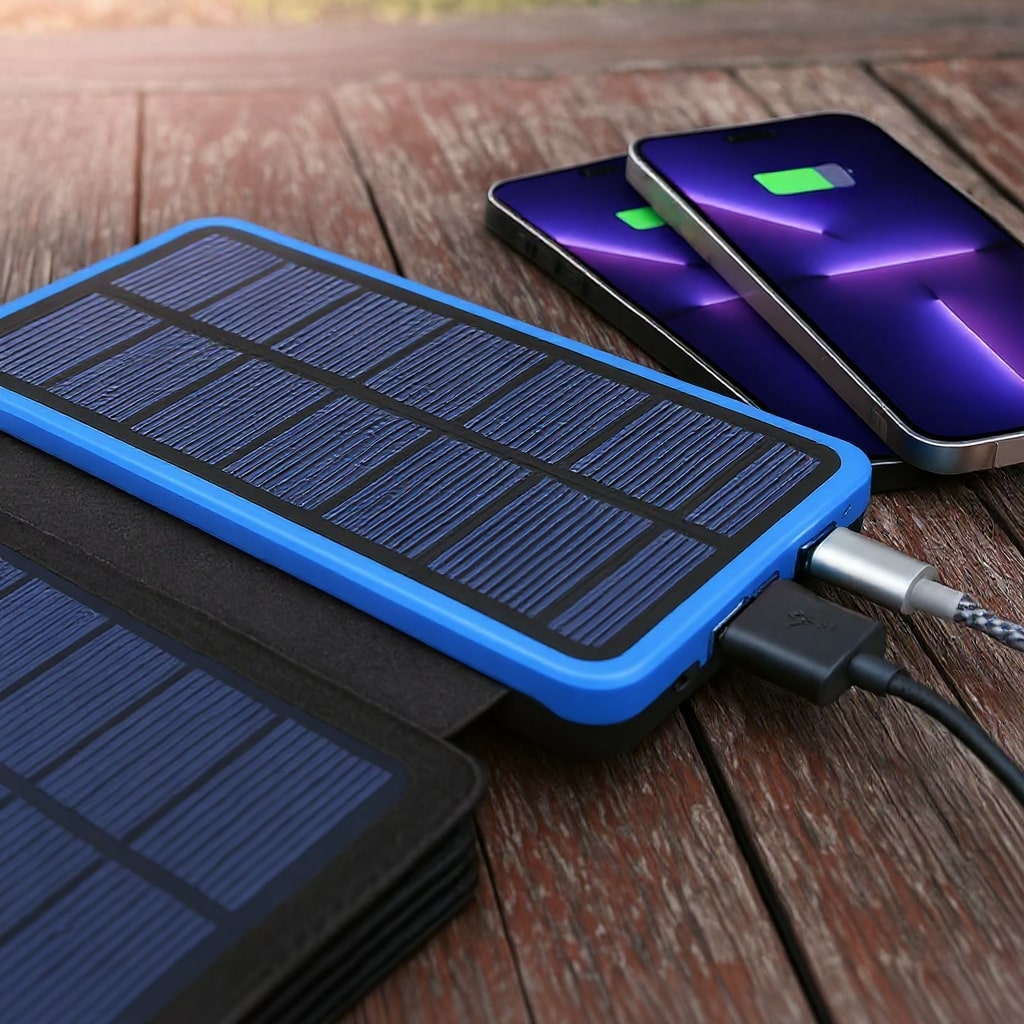 EcoCharge Portable Solar Power Bank | 20000mAh Capacity