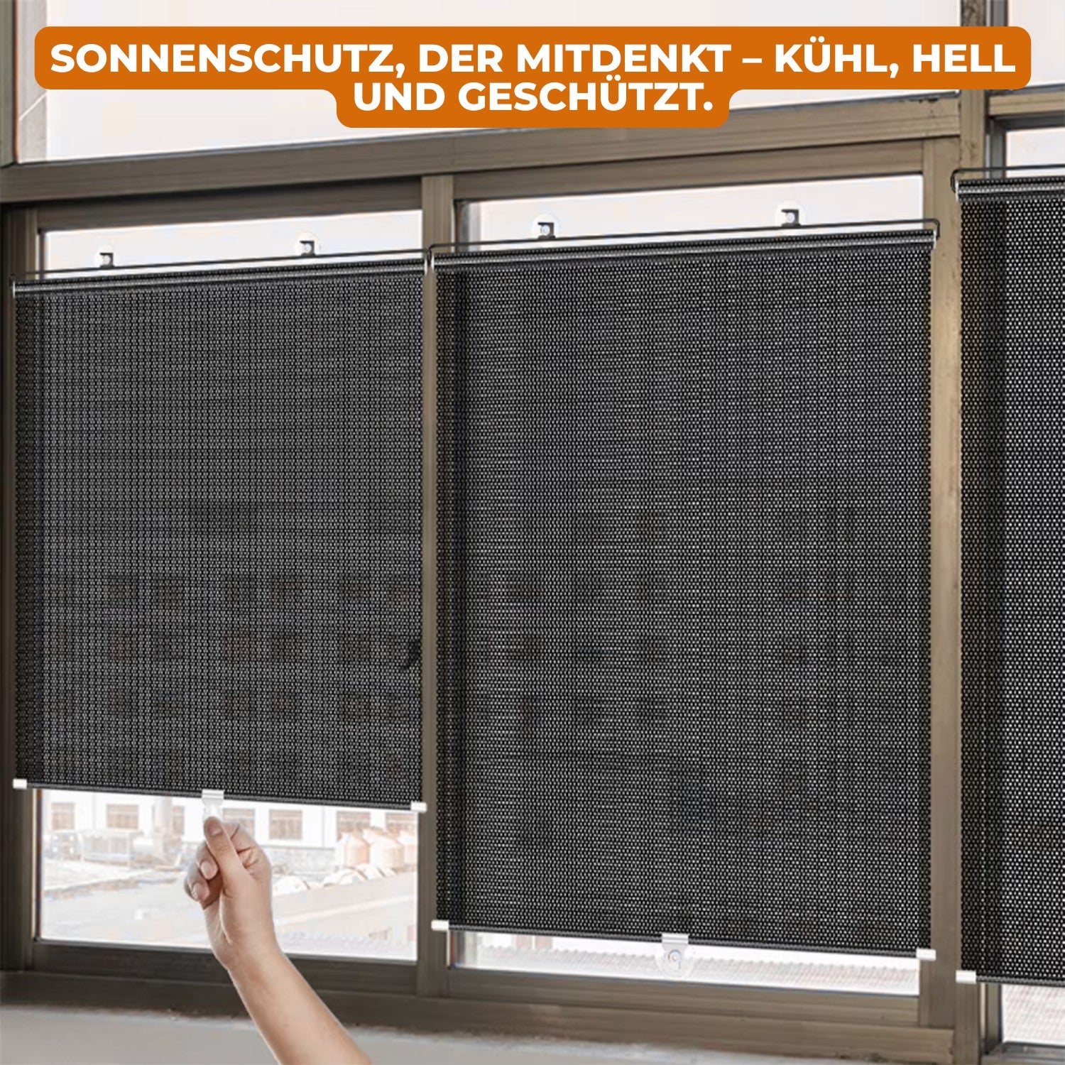 UV-Blocking Window Shade with No-Drill Installation