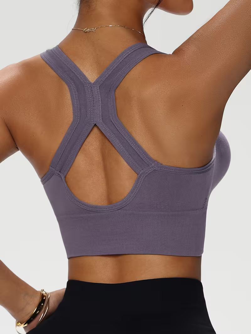 Zip-Up Wireless Sports Bra for Women | Comfortable Fit