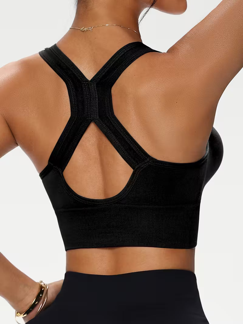 Zip-Up Wireless Sports Bra for Women | Comfortable Fit