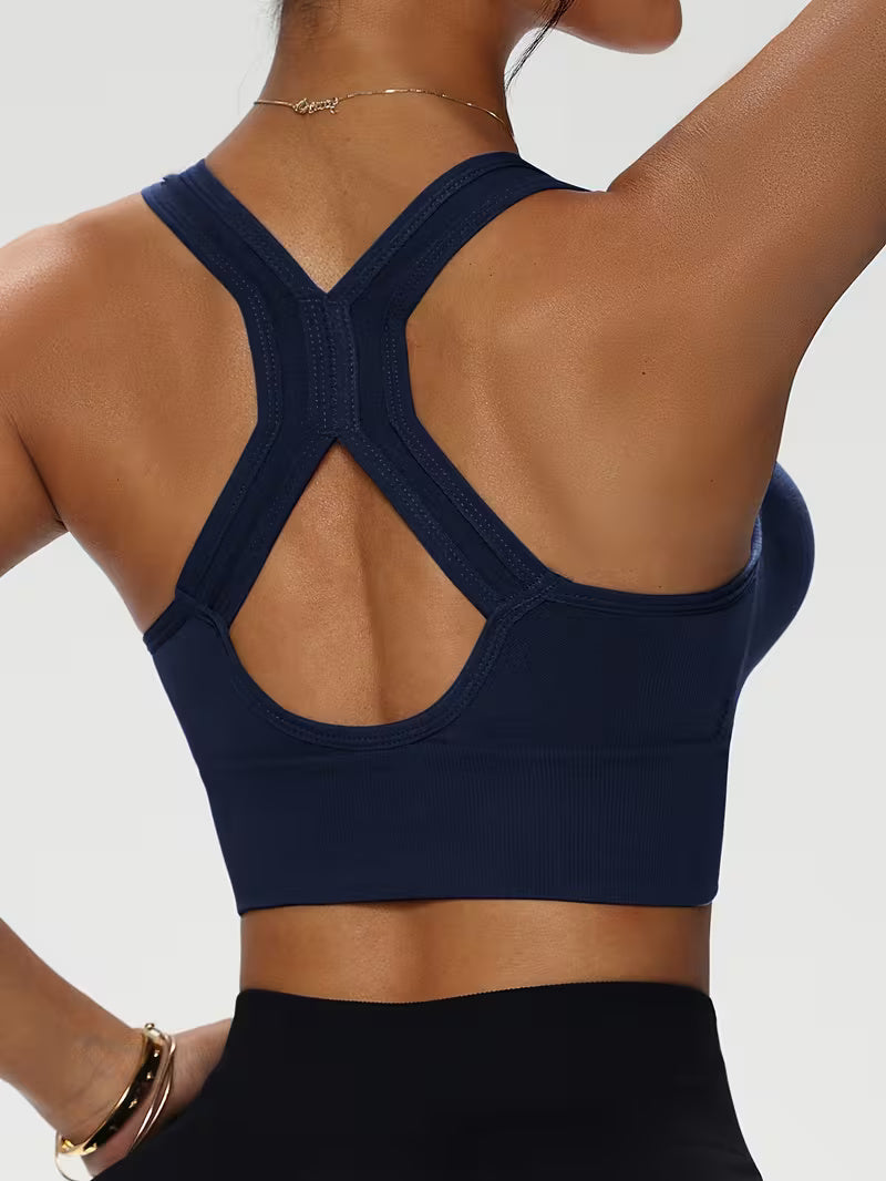 Zip-Up Wireless Sports Bra for Women | Comfortable Fit