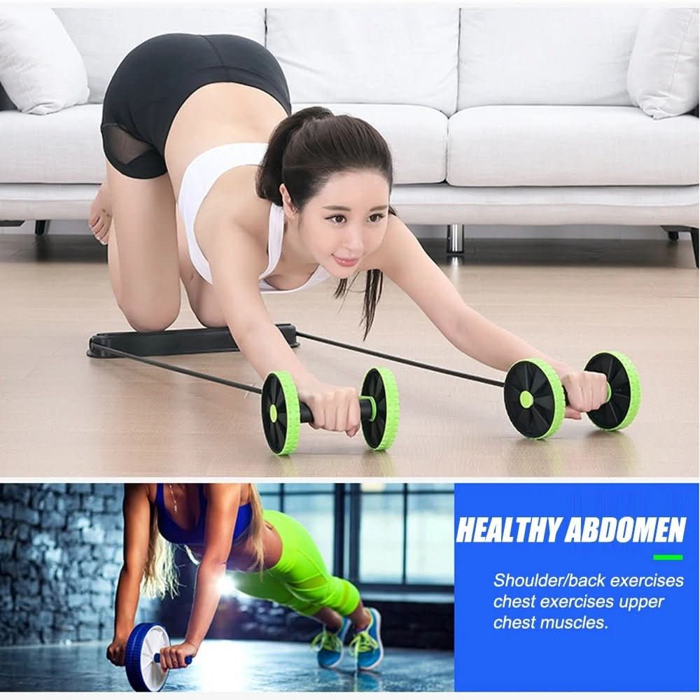 Compact Home Fitness System with Resistance Bands