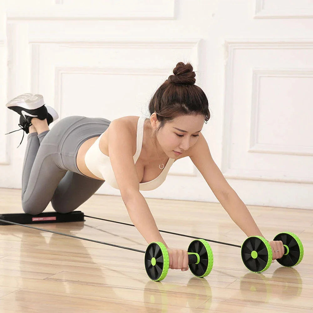 Compact Home Fitness System with Resistance Bands