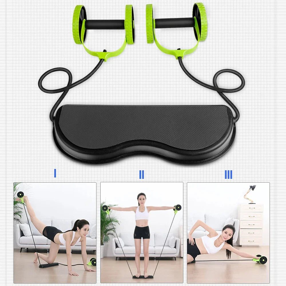 Compact Home Fitness System with Resistance Bands
