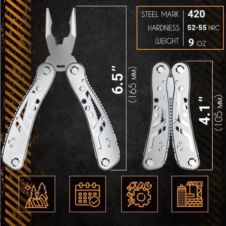 Versatile 24-in-1 Stainless Steel Utility Tool