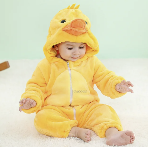 Cozy Critter Fleece Baby Jumpsuit