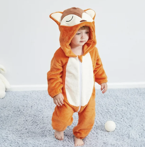 Cozy Critter Fleece Baby Jumpsuit