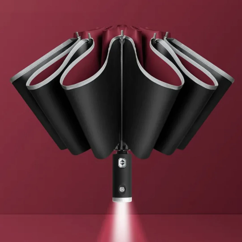 Wind-Resistant Smart Umbrella with Integrated Light