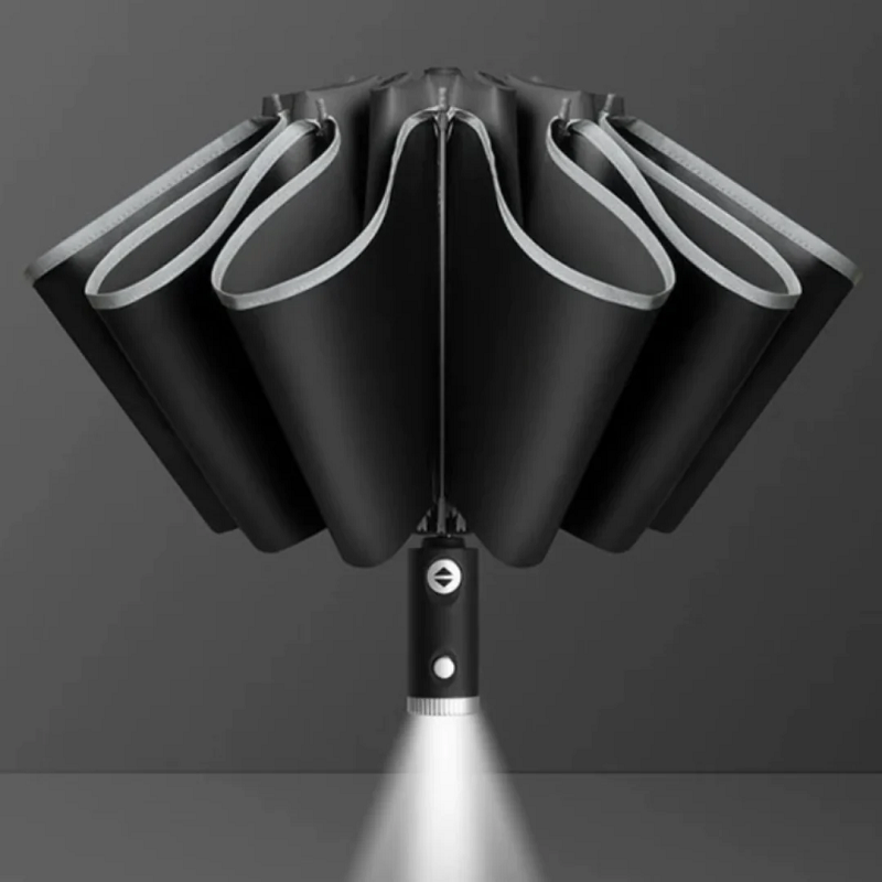 Wind-Resistant Smart Umbrella with Integrated Light