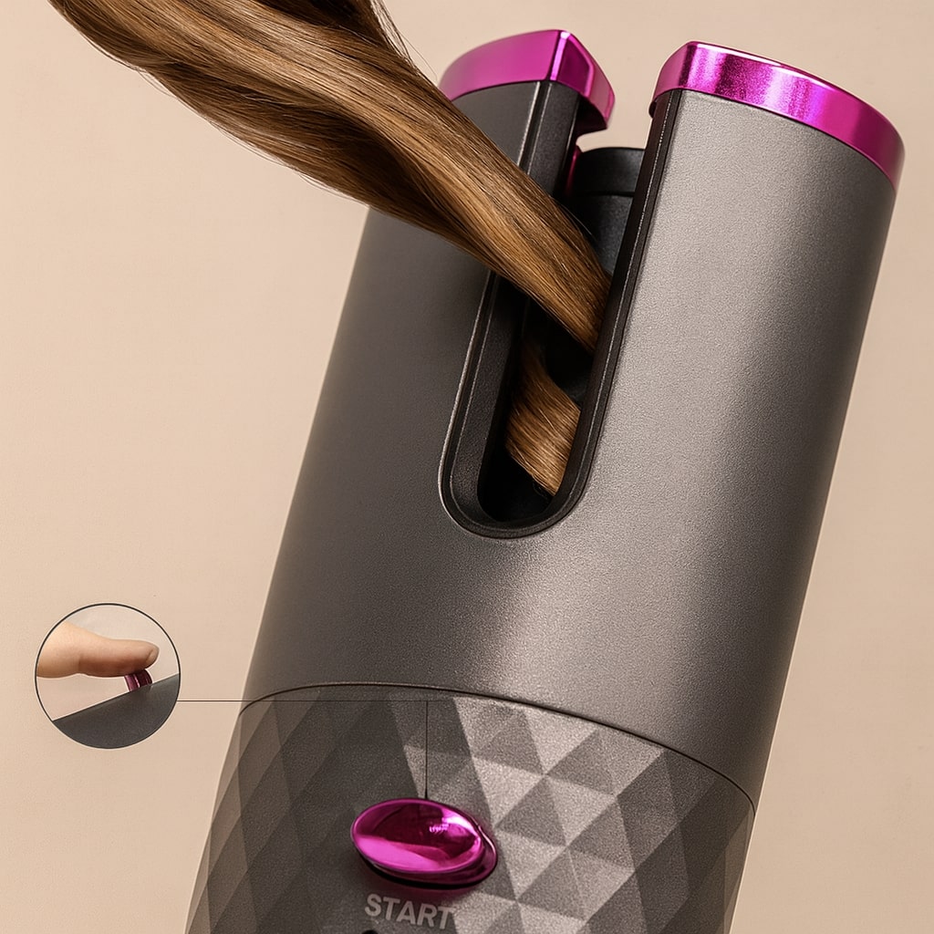 Cordless Curling Iron | Effortless Hair Styling Device