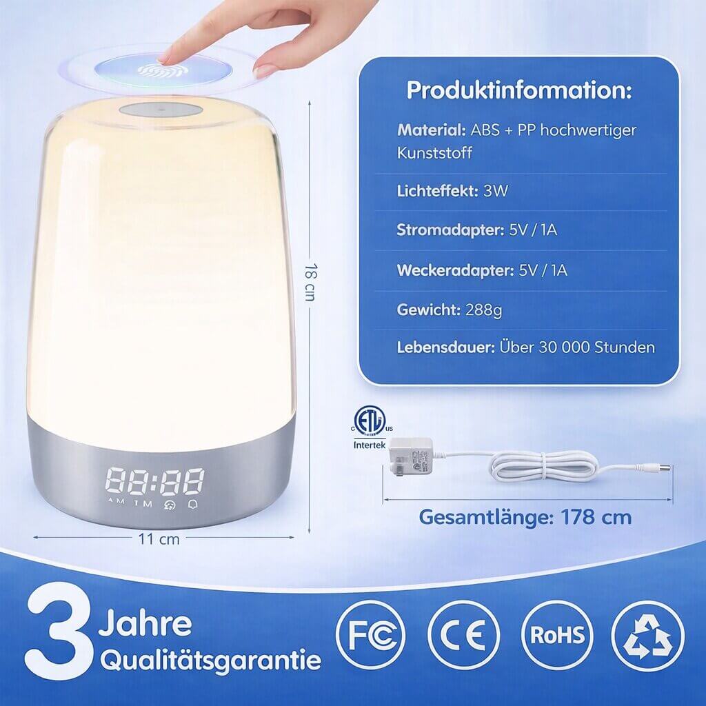 Sunrise Alarm Clock | Gentle Wake-Up Light | DayBright