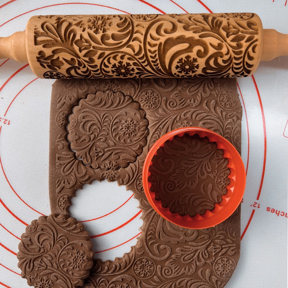 Festive Rolling Pin Set | Perfect for Holiday Baking
