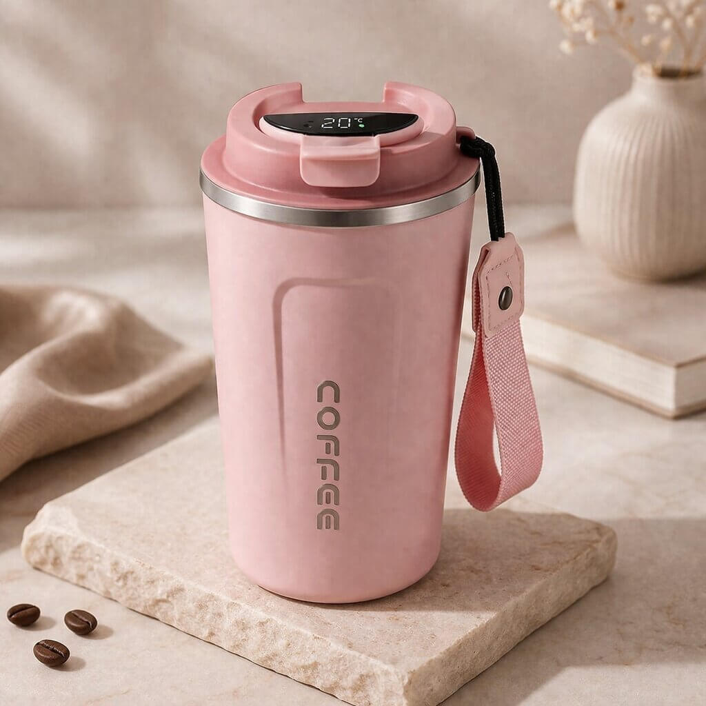 Smart Temperature Display Travel Mug | Steel Drinkware