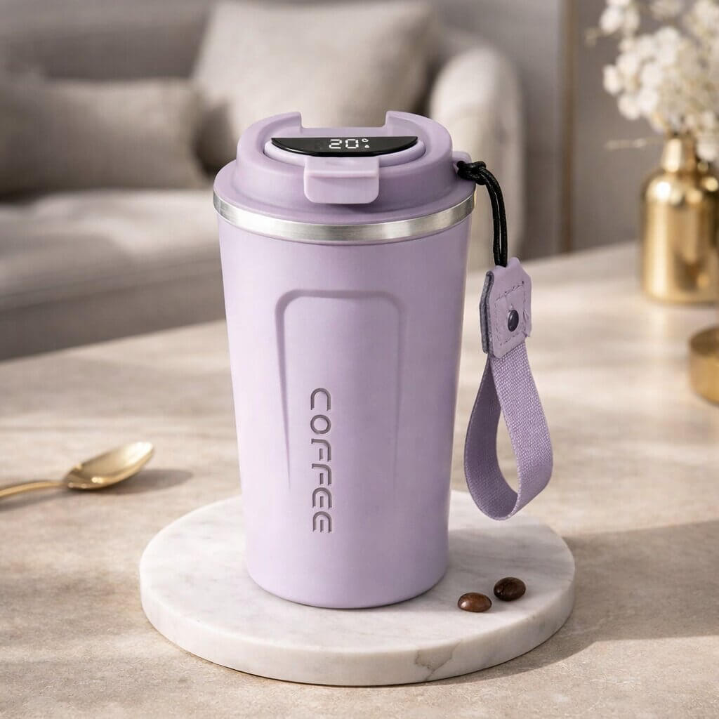 Smart Temperature Display Travel Mug | Steel Drinkware