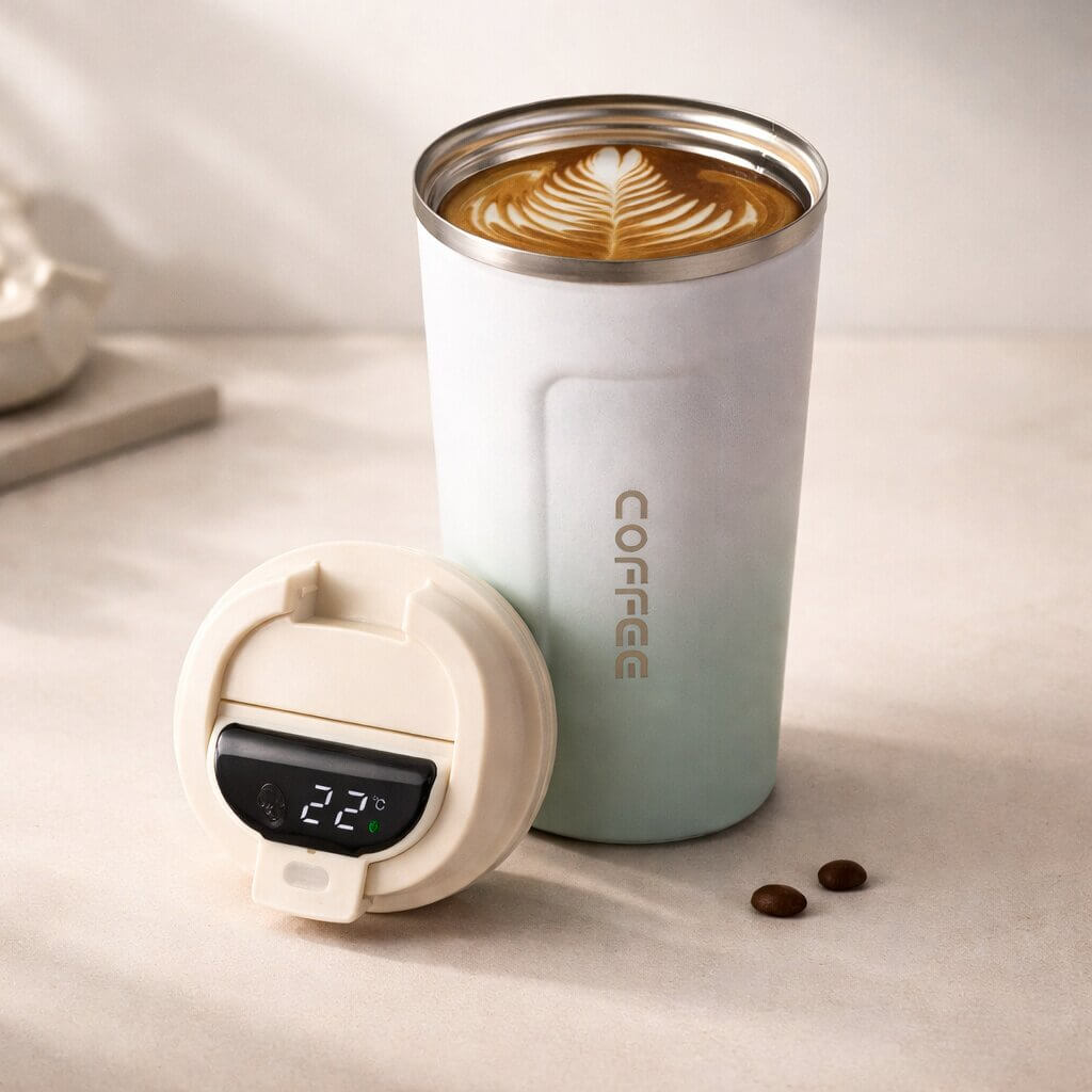 Smart Temperature Display Travel Mug | Steel Drinkware