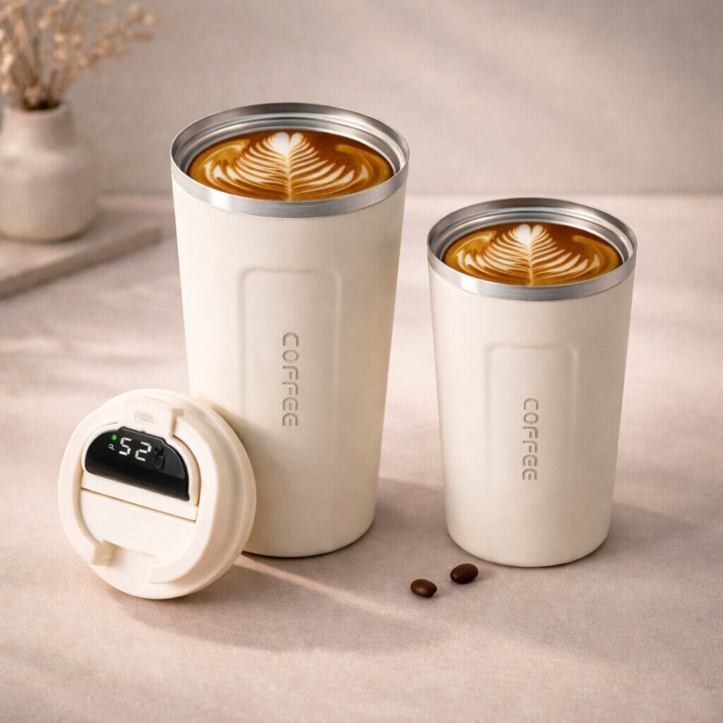 Smart Temperature Display Travel Mug | Steel Drinkware