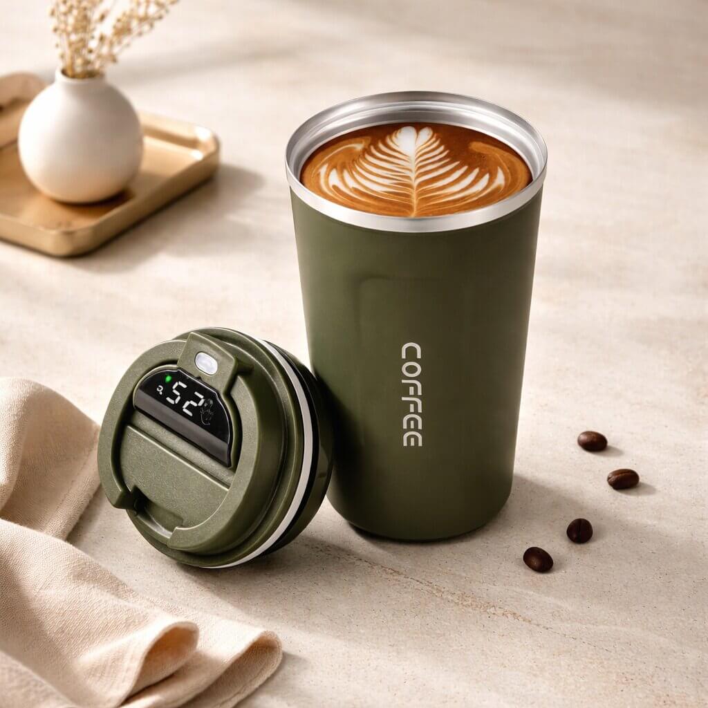 Smart Temperature Display Travel Mug | Steel Drinkware