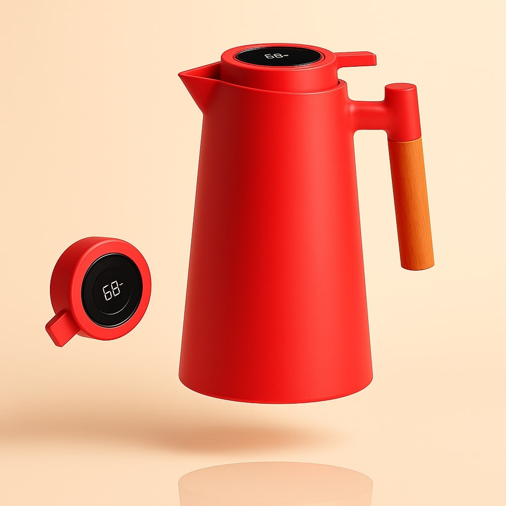 Smart Thermal Carafe with Temperature Display | 1 Liter Coffee & Tea Server