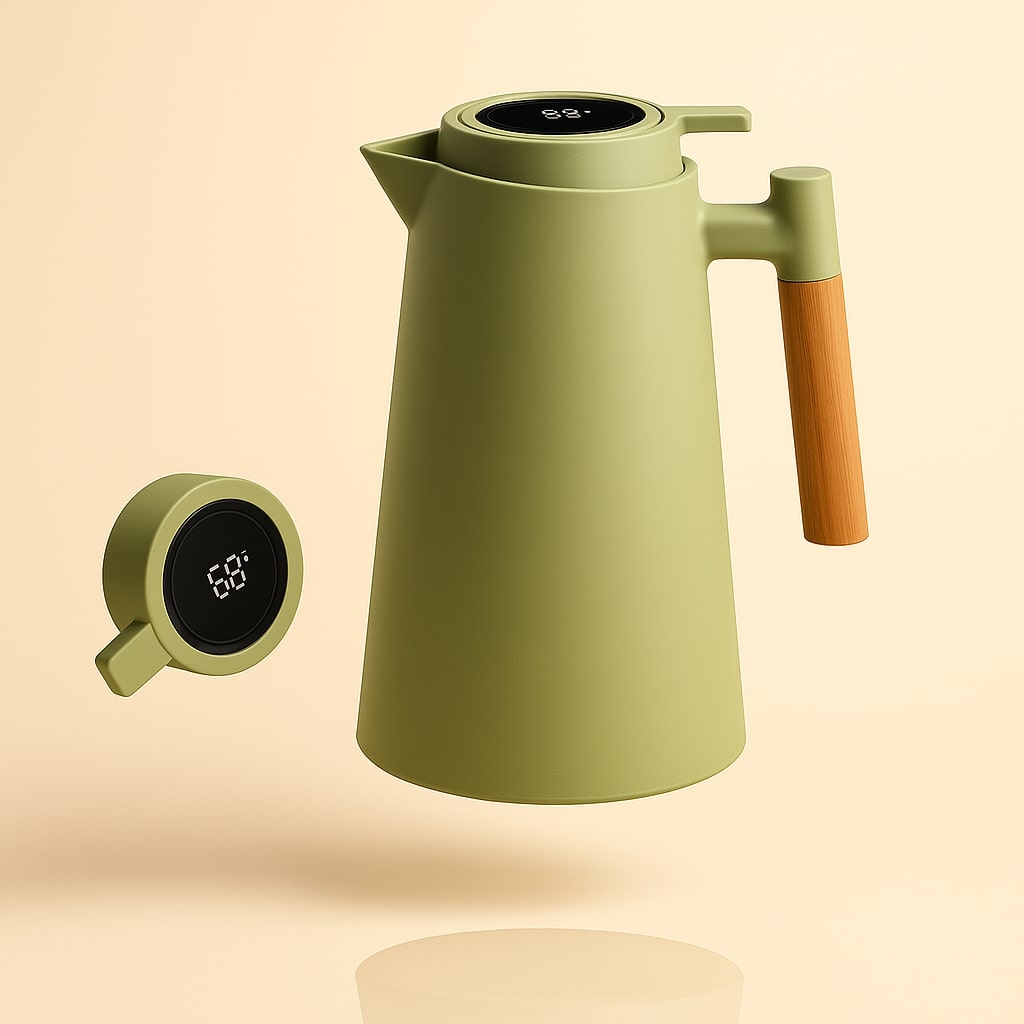Smart Thermal Carafe with Temperature Display | 1 Liter Coffee & Tea Server