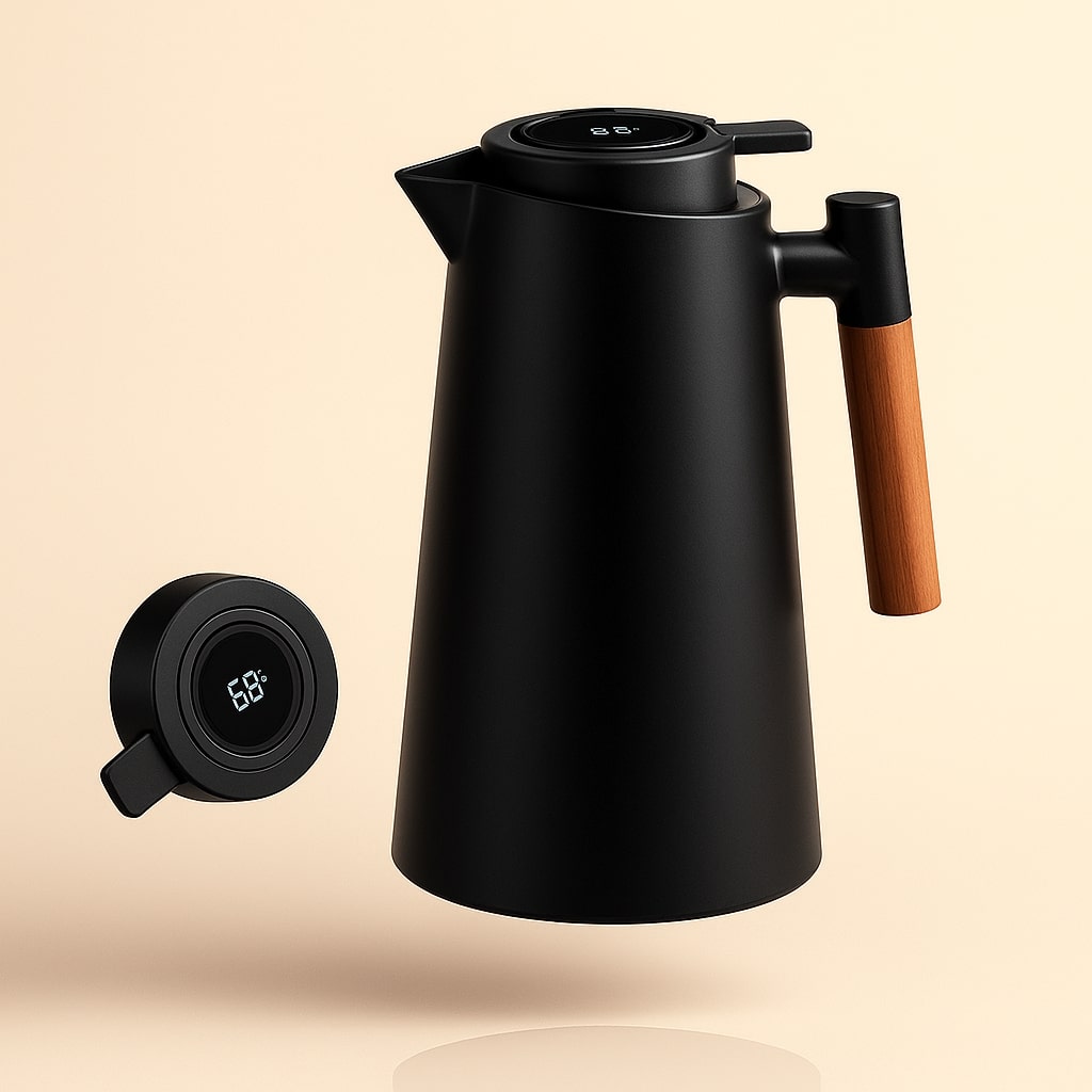 Smart Insulated Carafe with Digital Temperature Indicator | 1L Beverage Jug for Hot & Cold Drinks