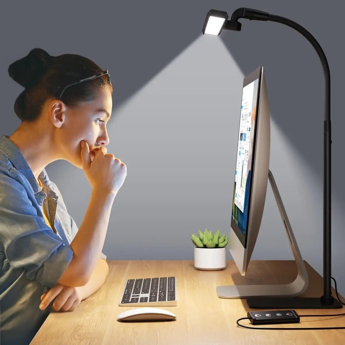 Versatile LED Desk Lamp with Adjustable Brightness