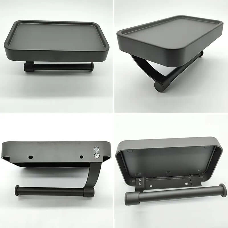 Stainless Steel Toilet Paper Holder with Storage Shelf