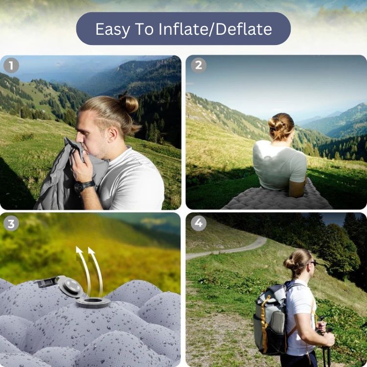 Portable Inflatable Mattress for Camping & Hiking Comfort