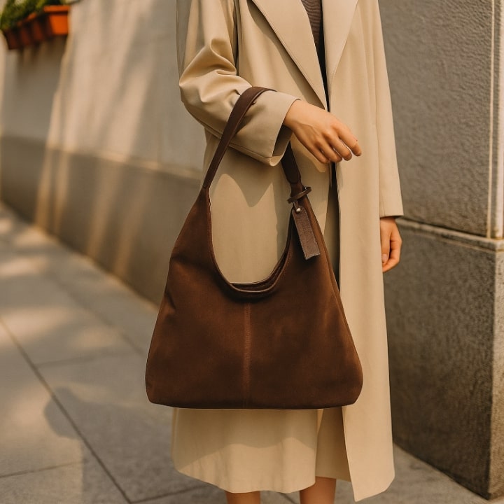 Chic Suede Shoulder Bag for Women | Effortless Vintage Style