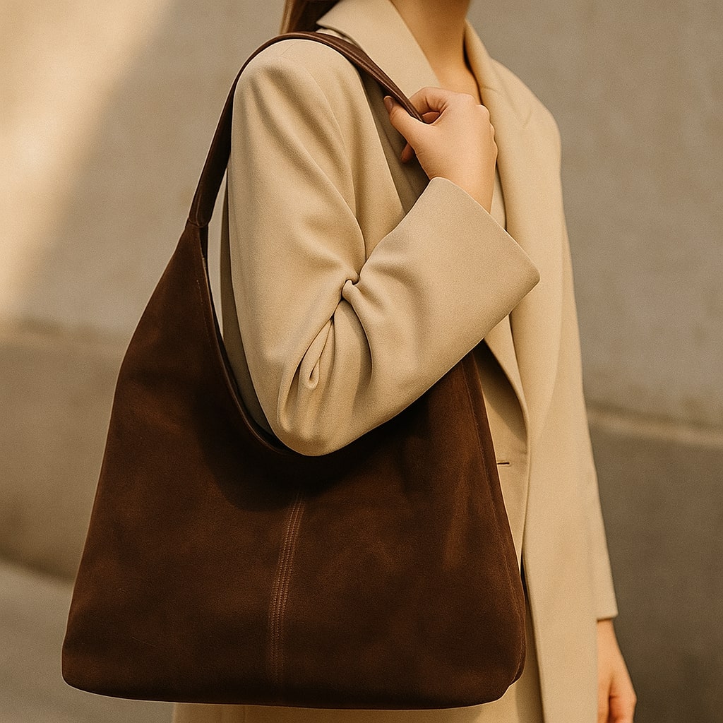 Chic Suede Shoulder Bag for Women | Effortless Vintage Style
