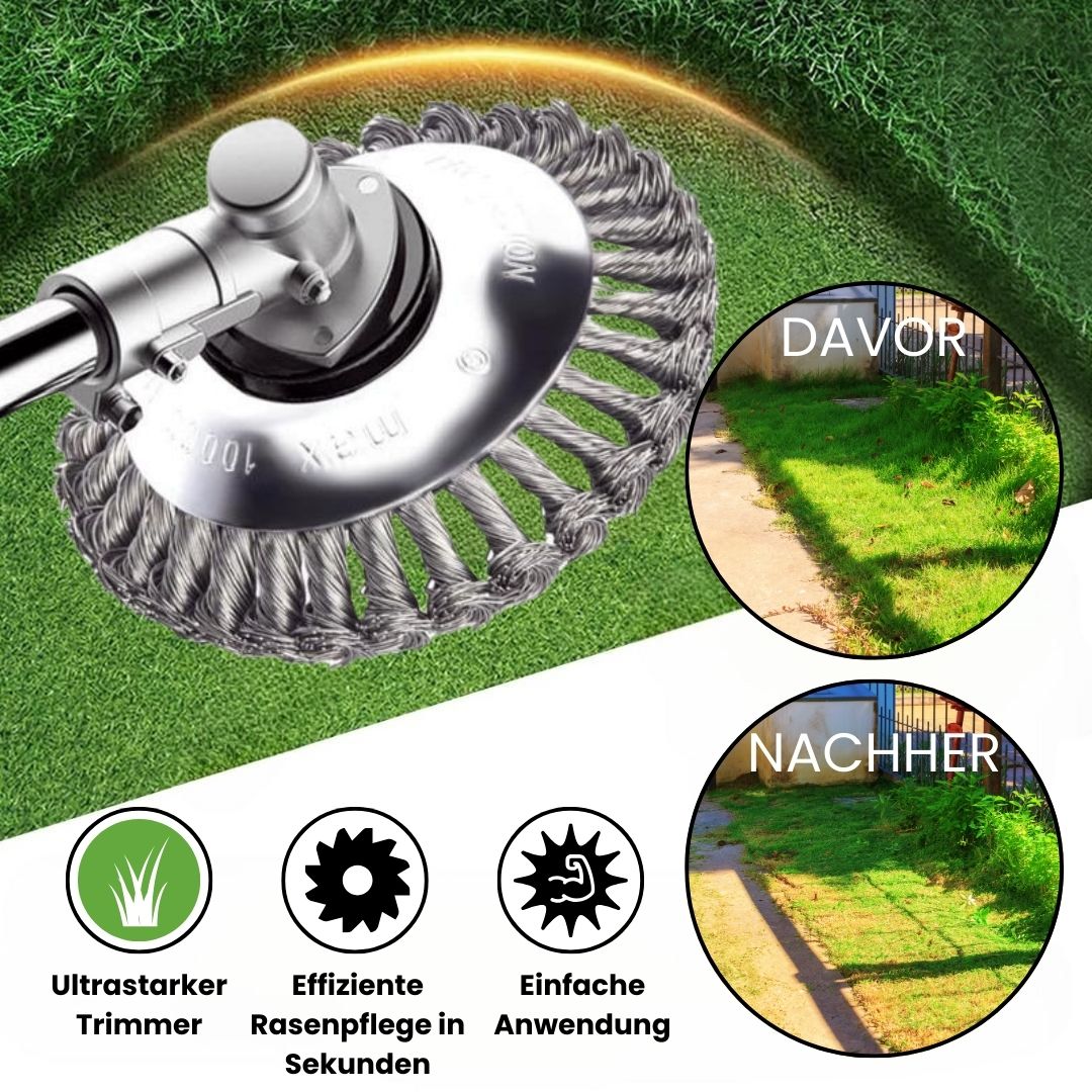 Weed Eliminator Brush for Trimmers | Effortless Garden Cleanup
