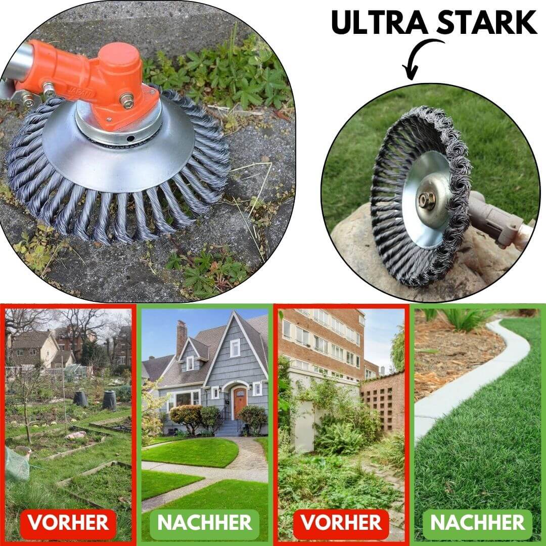 Weed Eliminator Brush for Trimmers | Effortless Garden Cleanup