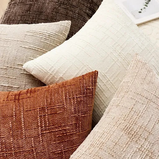 Elegant Bamboo-Textured Cushion Cover for Home Décor