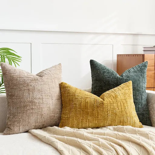 Elegant Bamboo-Textured Cushion Cover for Home Décor