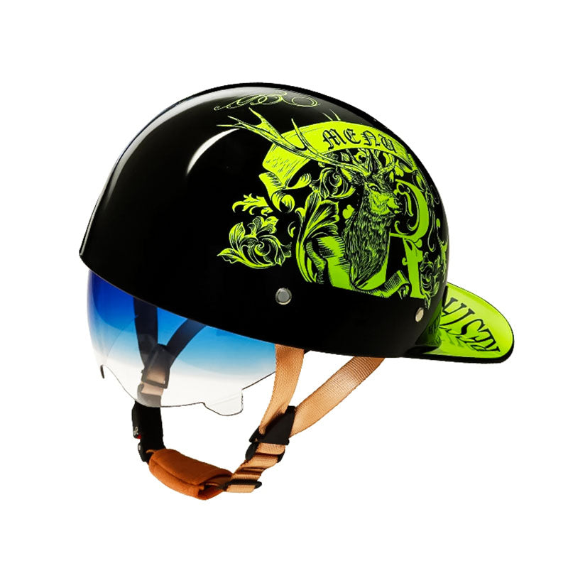Stylish and Safe Motorcycle Cap Helmet for Riders