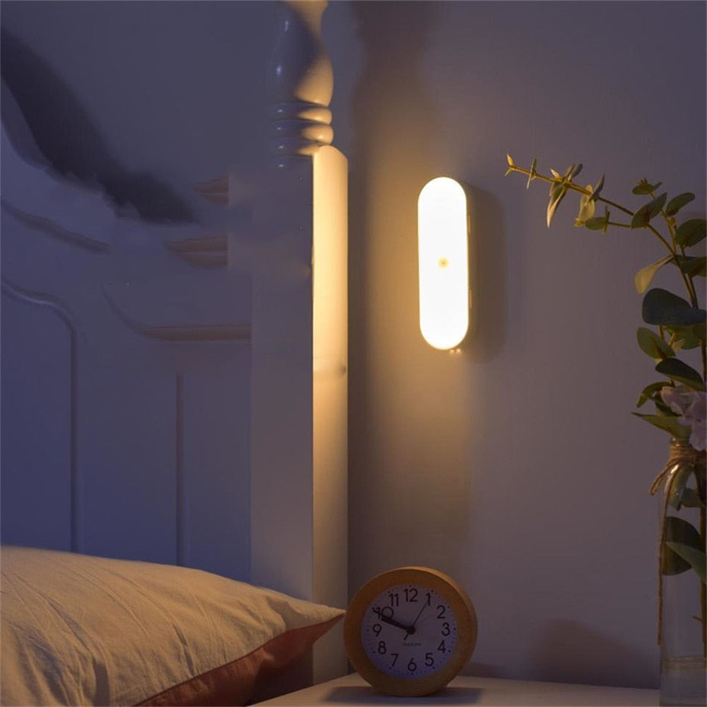 Smart Wireless Motion-Sensing Wall Light | Rechargeable Night Lamp