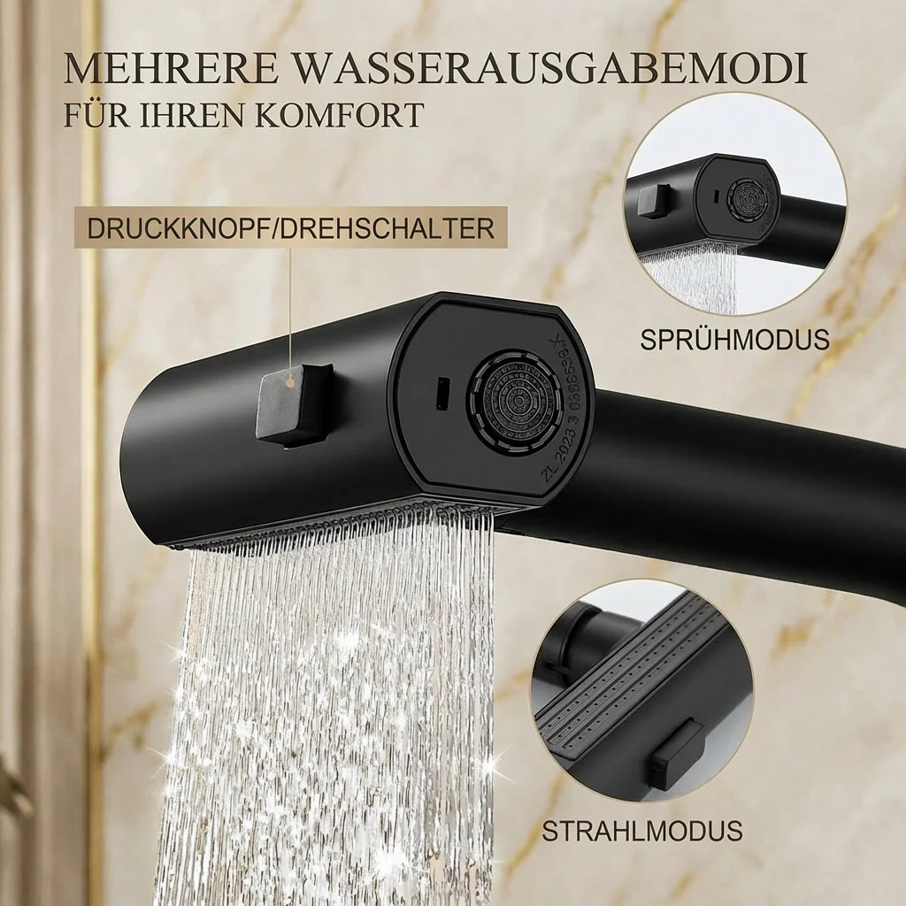 Versatile Kitchen Faucet with LED Display and 5 Spray Modes