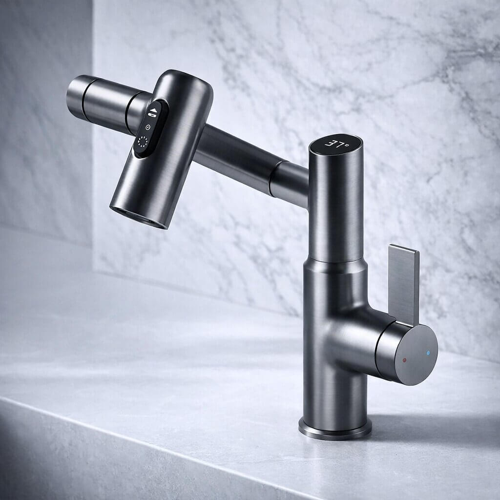 Versatile Kitchen & Bathroom Faucet | Flexible Sink Mixer
