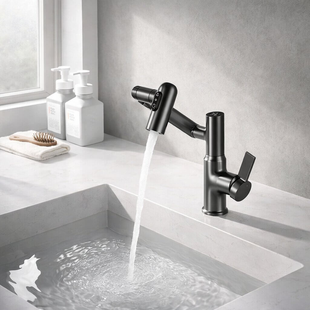Versatile Kitchen & Bathroom Faucet | Flexible Sink Mixer