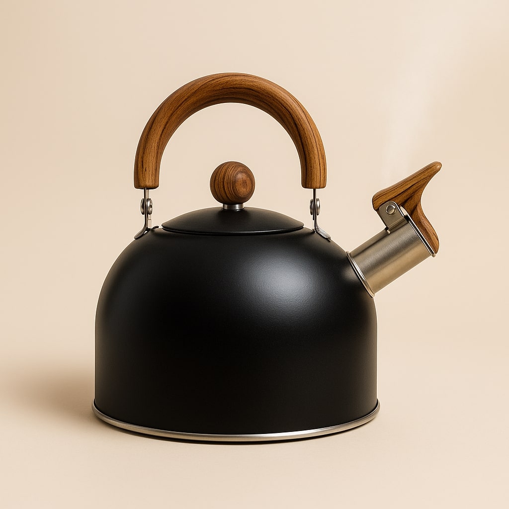 Elegant Stainless Steel Kettle for Induction and Stovetop Cooking