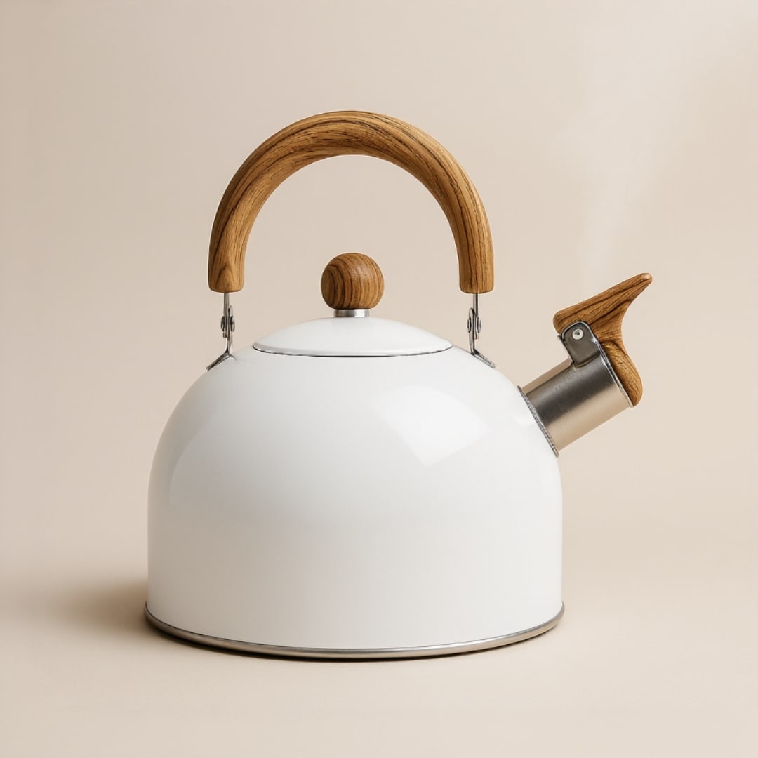 Elegant Stainless Steel Kettle for Induction and Stovetop Cooking