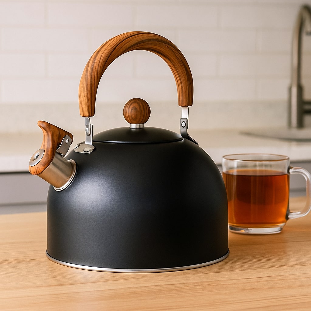 Elegant Stainless Steel Kettle for Induction and Stovetop Cooking
