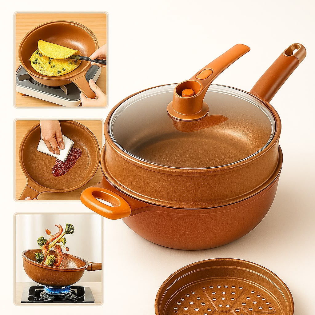 Induction-Compatible Non-Stick Wok for Effortless Cooking