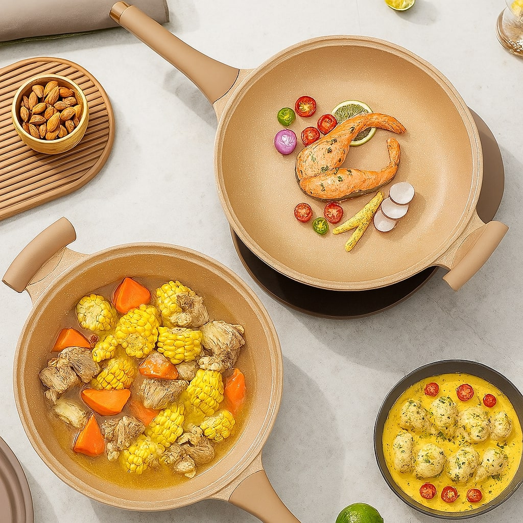 Induction-Compatible Non-Stick Wok for Effortless Cooking