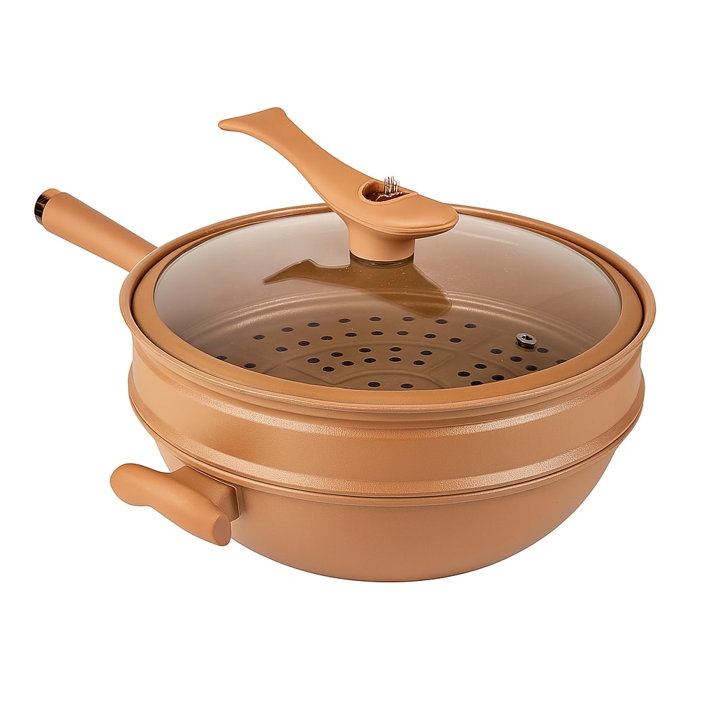 Induction-Compatible Non-Stick Wok for Effortless Cooking